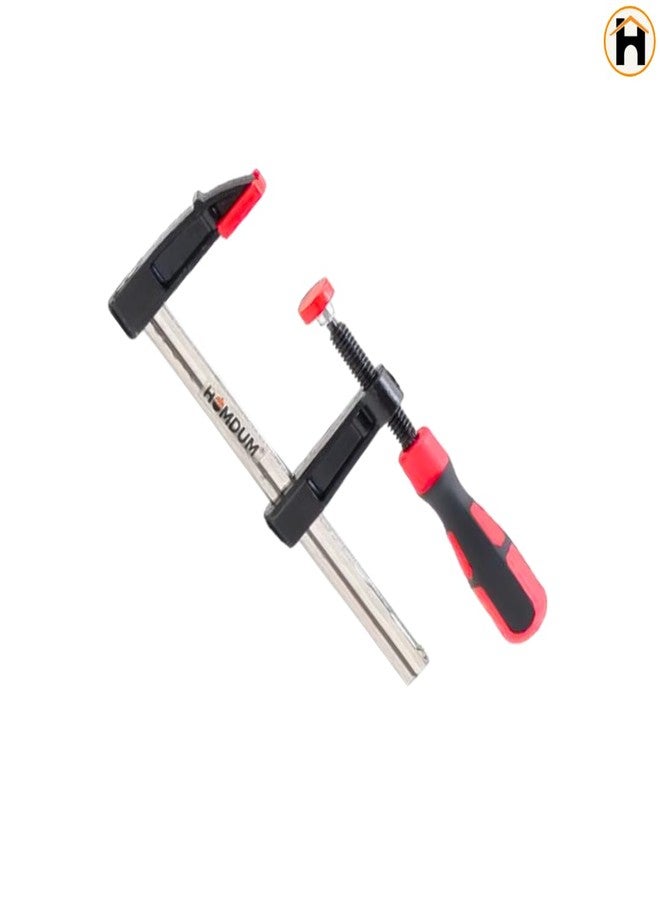 Homdum مشبك فولاذي من هومدوم مقاس 6 بوصات (150 × 50 مم) بمقبض مطاطي وغطاء PVC لحماية السطح لتحسين الإمساك. مشابك معدنية لأعمال النجارة والزجاج واللحام. - Image 2